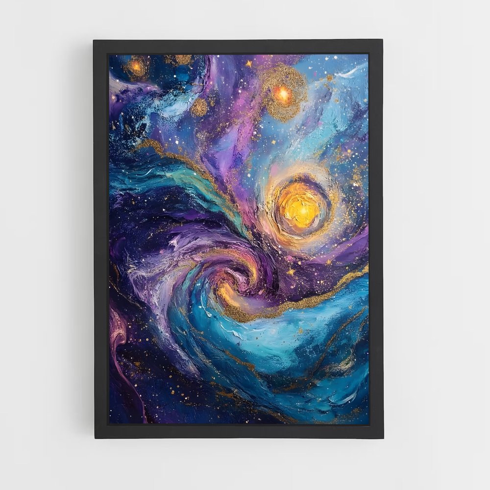 Poster Cosmic abstrait fascinant – affiche Art spatial (vue 2)